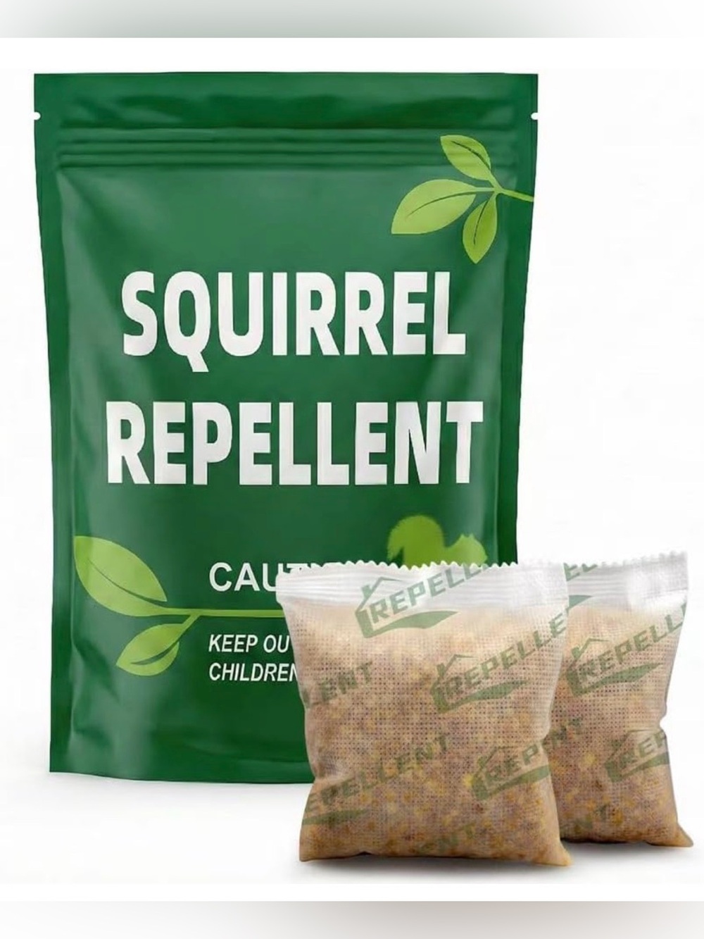 Squirrel Repellent Pouches, Outdoor Chipmunk Repellent, Mint Squirrel Deterrent